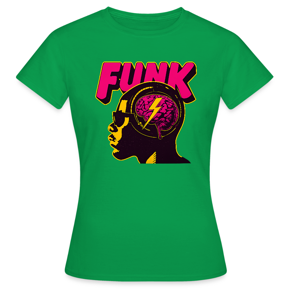 Funk Head, T-shirt dam - kellygrön