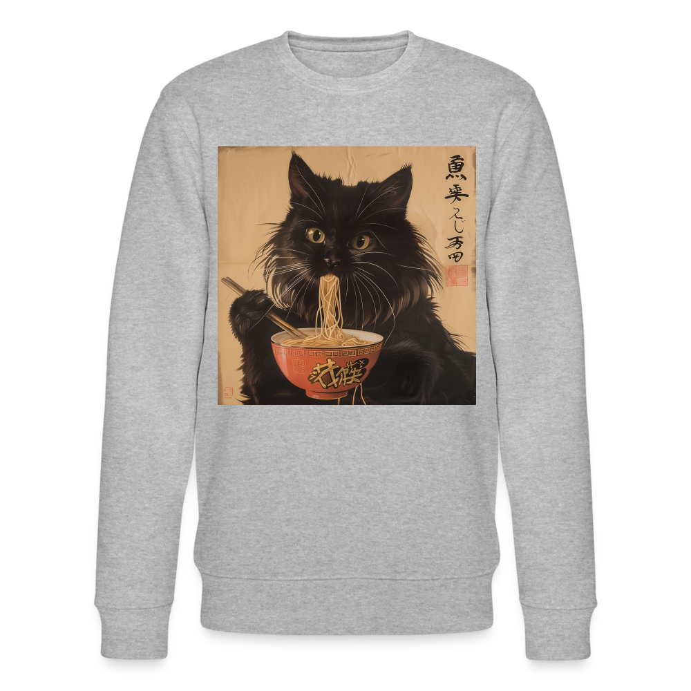 Kejsarens Katt och Ramens Hemlighet, Ekologisk sweatshirt CHANGER unisex från Stanley/Stella - gråmelerad