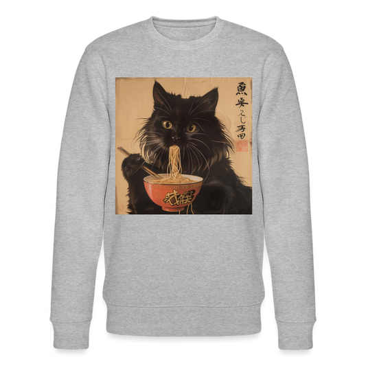 Kejsarens Katt och Ramens Hemlighet, Ekologisk sweatshirt CHANGER unisex från Stanley/Stella - gråmelerad