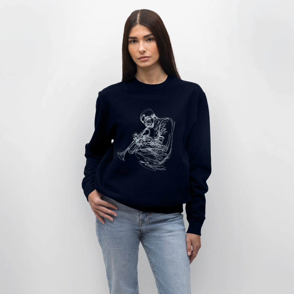 Contours of Jazz, Ekologisk sweatshirt CHANGER unisex från Stanley/Stella - marinblått