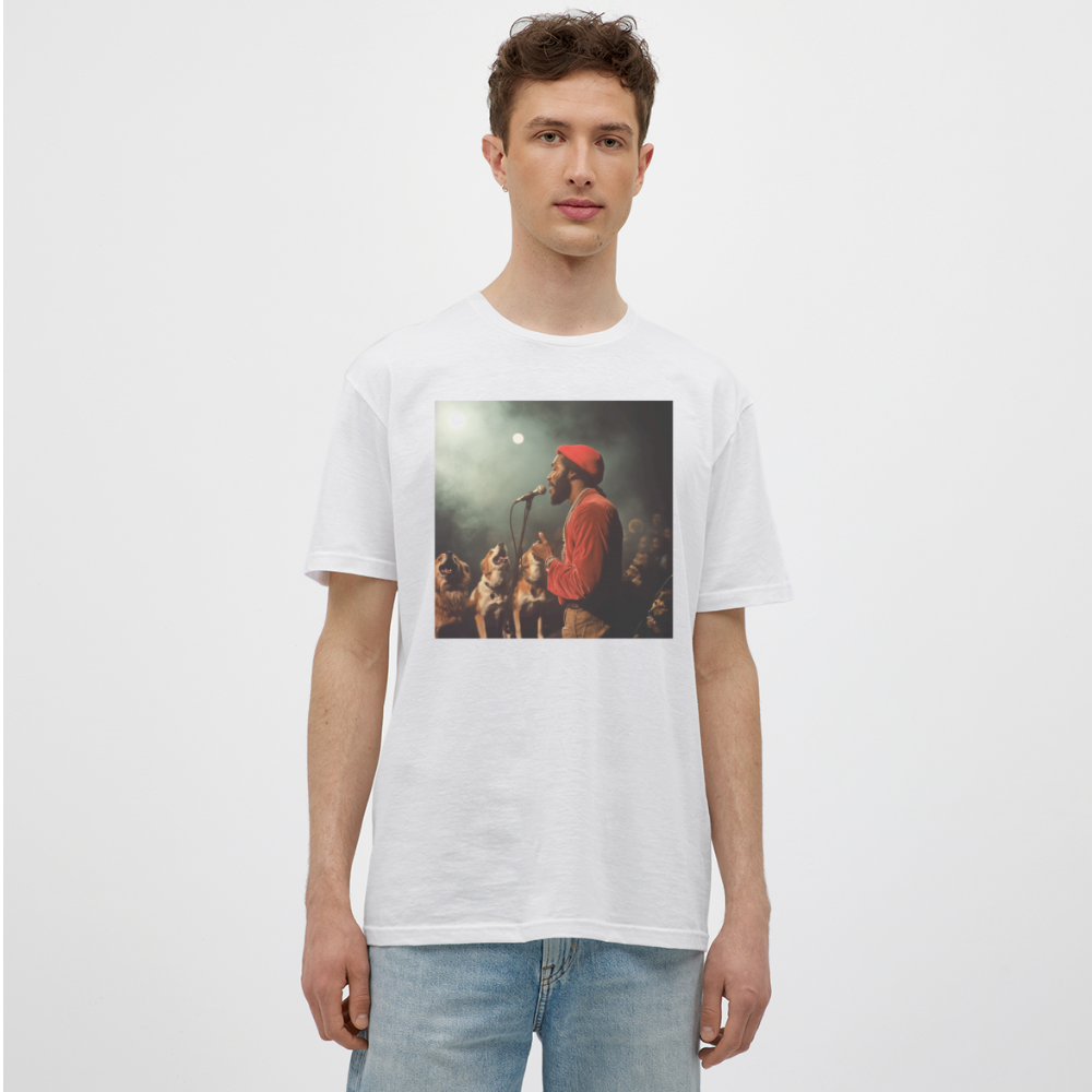 Howling at the Moon, T-shirt herr - vit