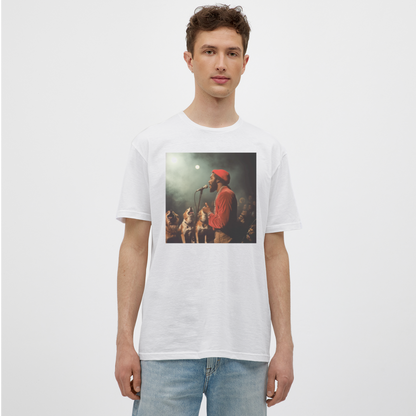 Howling at the Moon, T-shirt herr - vit