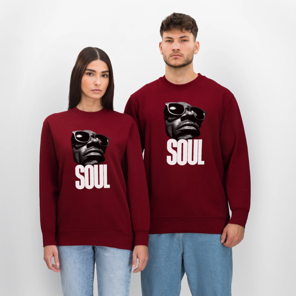 Soul Frequency, Ekologisk sweatshirt CHANGER unisex från Stanley/Stella - vinröd