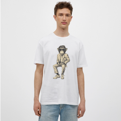 Mod Monkey, T-shirt herr - vit