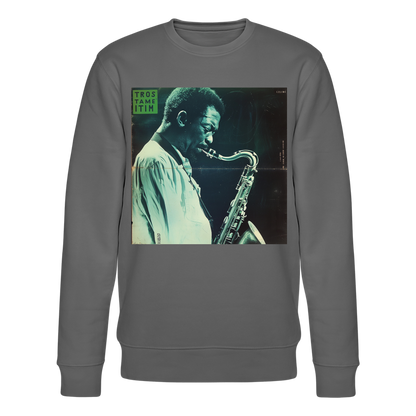 Gåtfull figur i jazzens underground, Ekologisk sweatshirt CHANGER unisex från Stanley/Stella - kolgrå