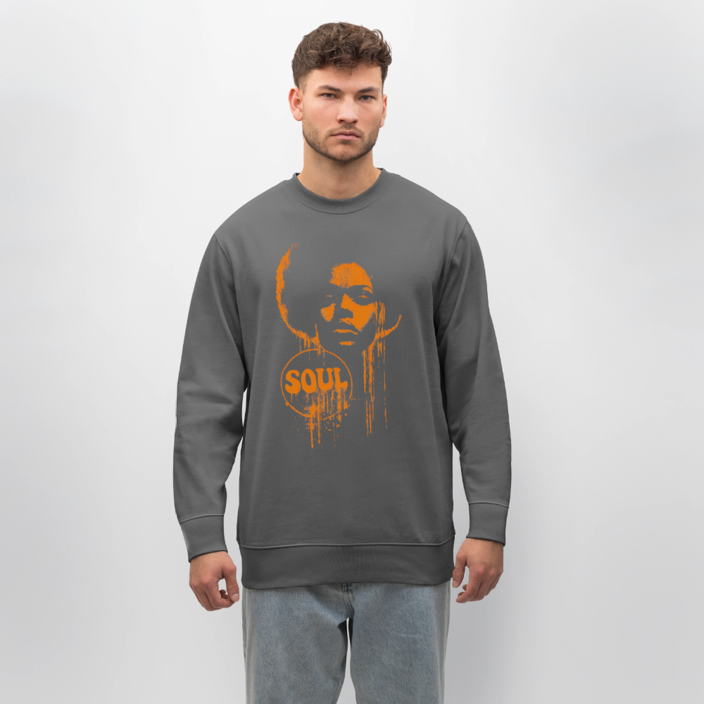 SOUL GLOW, Ekologisk sweatshirt CHANGER unisex från Stanley/Stella - kolgrå