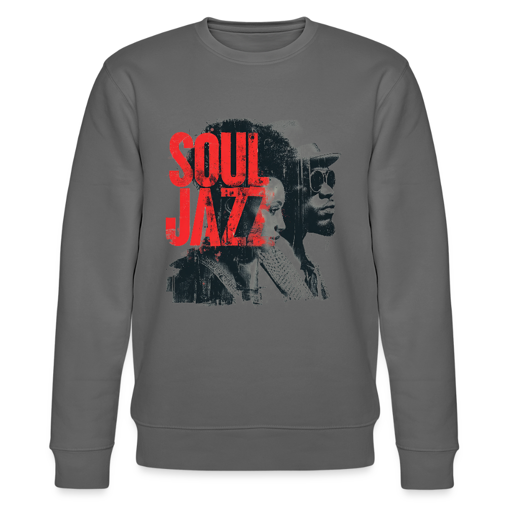 The Essence of Soul Jazz, Ekologisk sweatshirt CHANGER unisex från Stanley/Stella - kolgrå