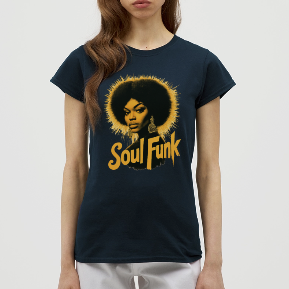 Soul Funk, T-shirt dam - marinblå