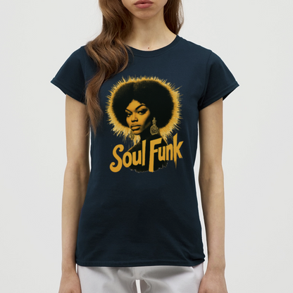 Soul Funk, T-shirt dam - marinblå