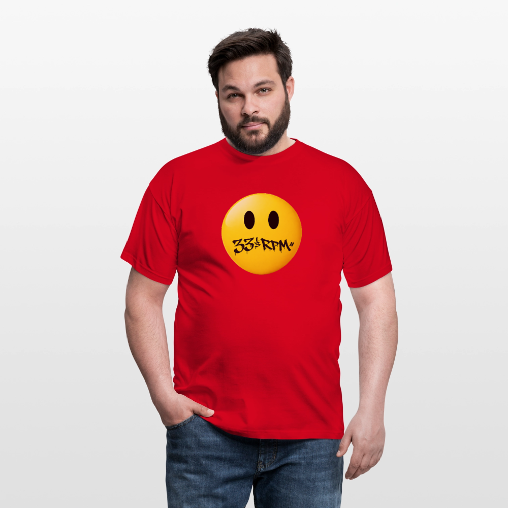 Turntable Grin, T-shirt unisex - röd