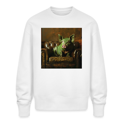 Grön Elegans, Ekologisk oversizetröja RADDER unisex från Stanley/Stella - vit