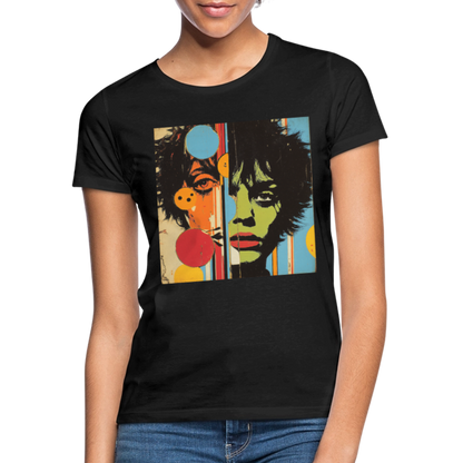 Split Faces, T-shirt dam - svart