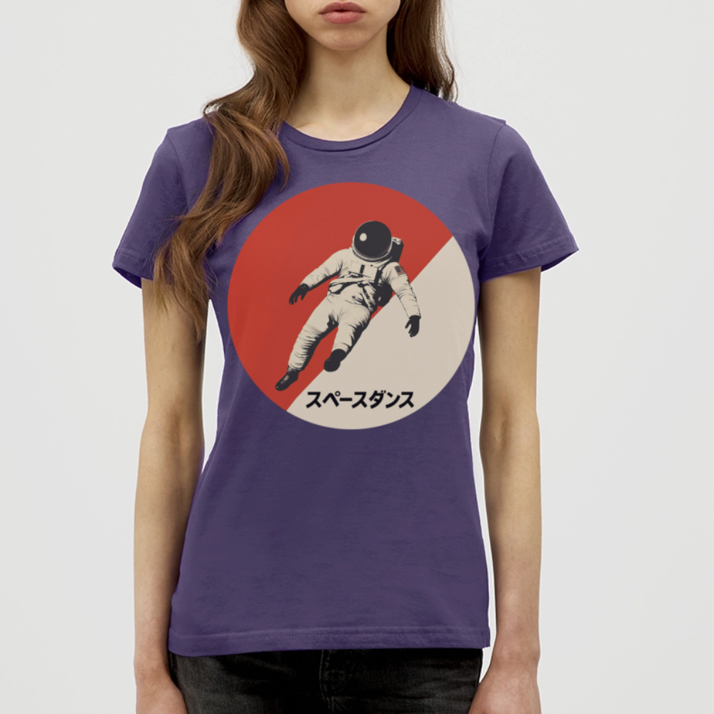 Space Dance, T-shirt dam - mörklila