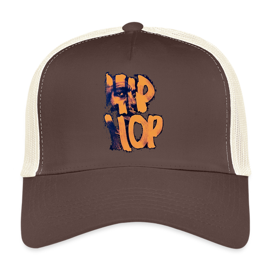 Raised on Boom Bap, Trucker Cap - brun/beige