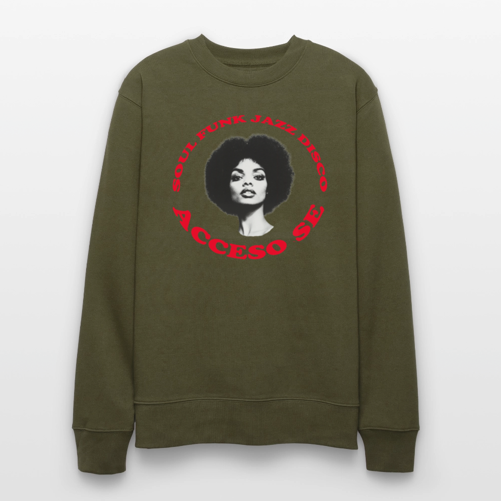 Where Music Lives – Powered by Acceso Family, Ekologisk sweatshirt CHANGER unisex från Stanley/Stella - kaki