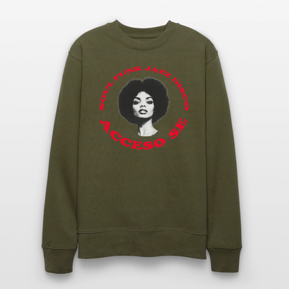 Where Music Lives – Powered by Acceso Family, Ekologisk sweatshirt CHANGER unisex från Stanley/Stella - kaki