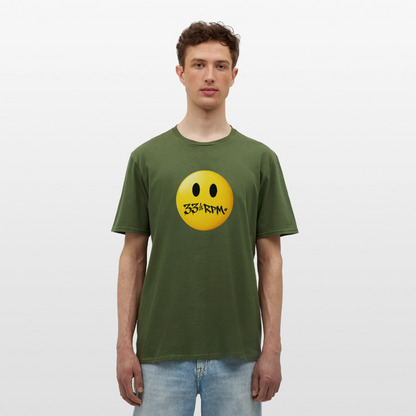 Turntable Grin, T-shirt unisex - Militärgrön