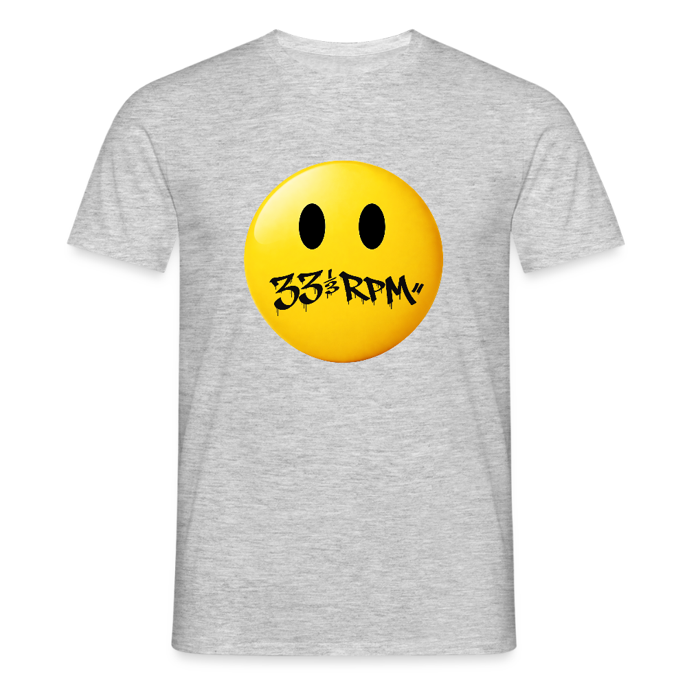 Turntable Grin, T-shirt unisex - gråmelerad