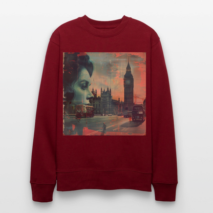 The Beat of London, Ekologisk sweatshirt CHANGER unisex från Stanley/Stella - vinröd