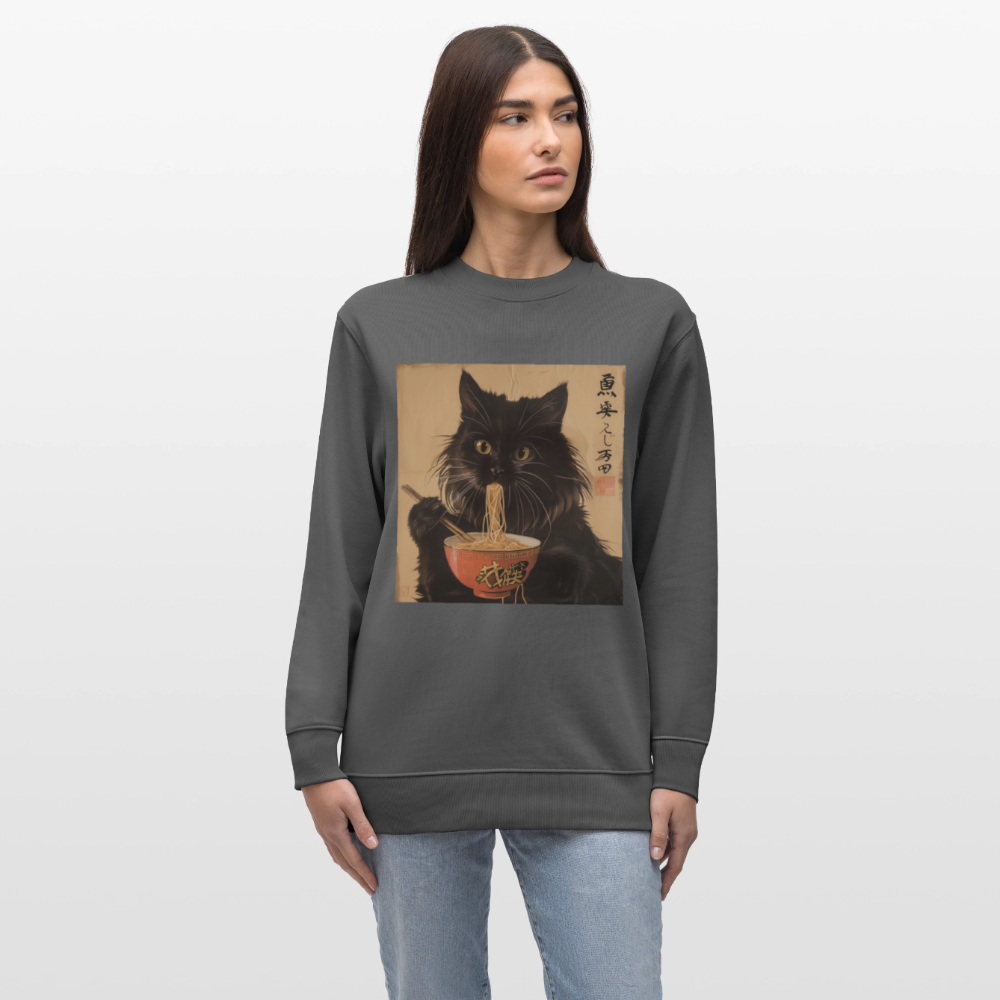 Kejsarens Katt och Ramens Hemlighet, Ekologisk sweatshirt CHANGER unisex från Stanley/Stella - kolgrå