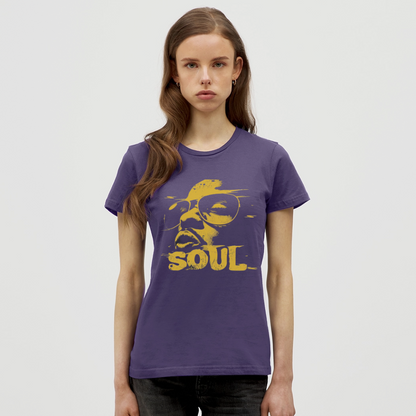 Funky Soul, T-shirt dam - mörklila