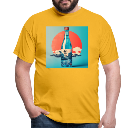 Stillhet i glas, T-shirt herr - gul