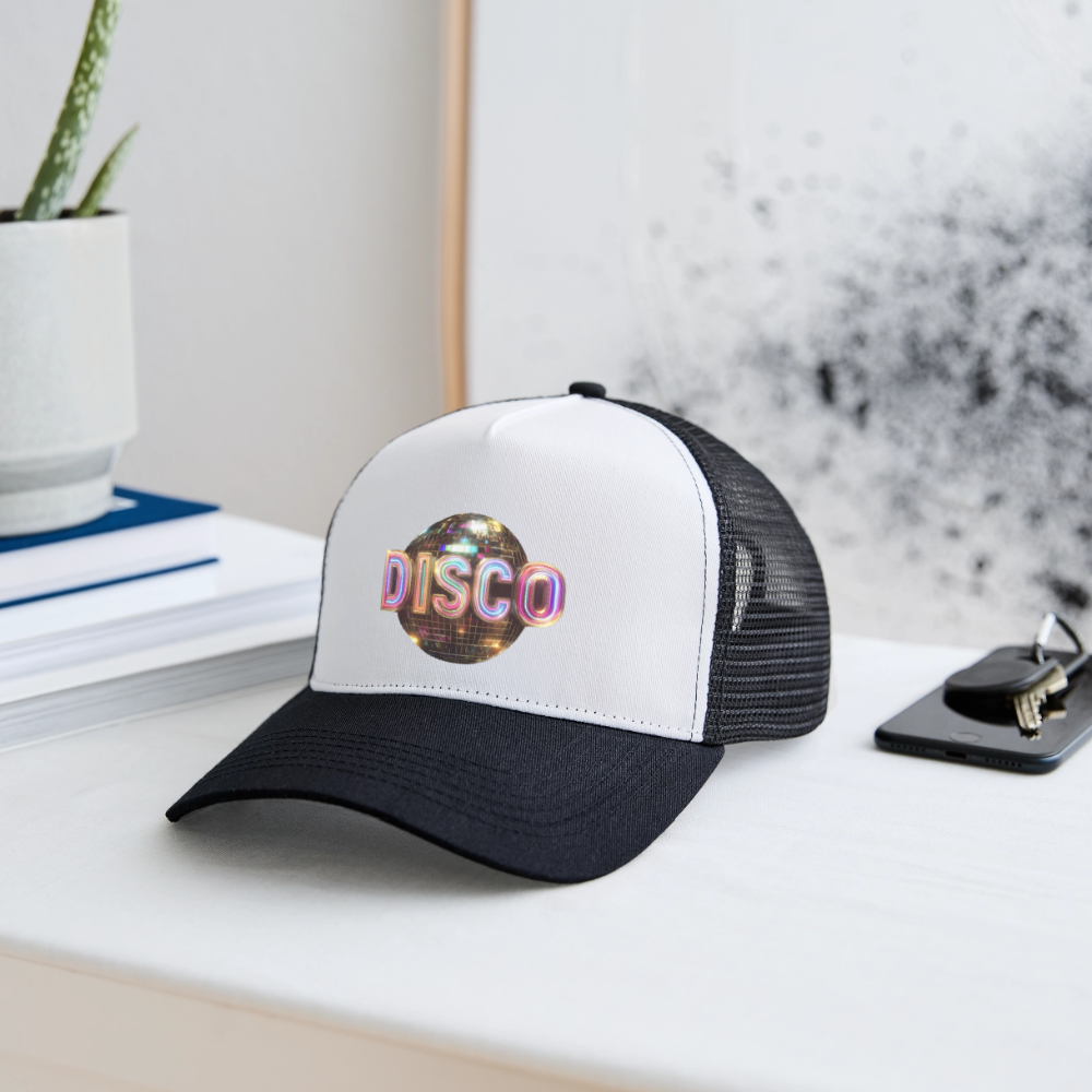 Disco Dreamscape, Trucker Cap - vit/svart