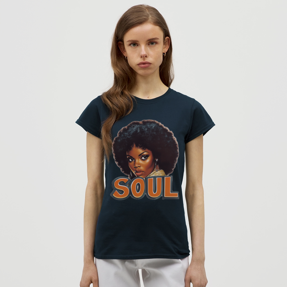 Soulful Vibes, T-shirt dam - marinblå