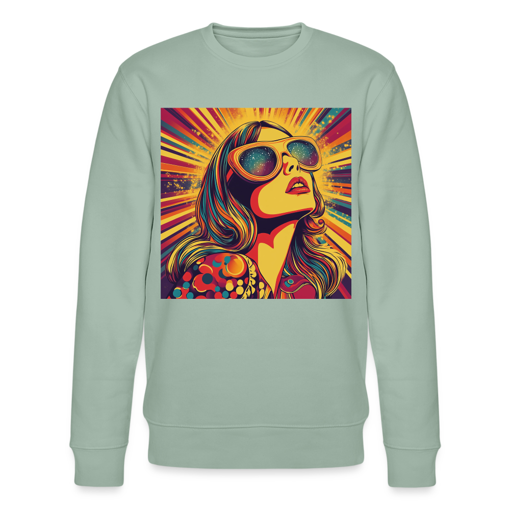 Disco Fever, Ekologisk sweatshirt CHANGER unisex från Stanley/Stella - ljus grågrön