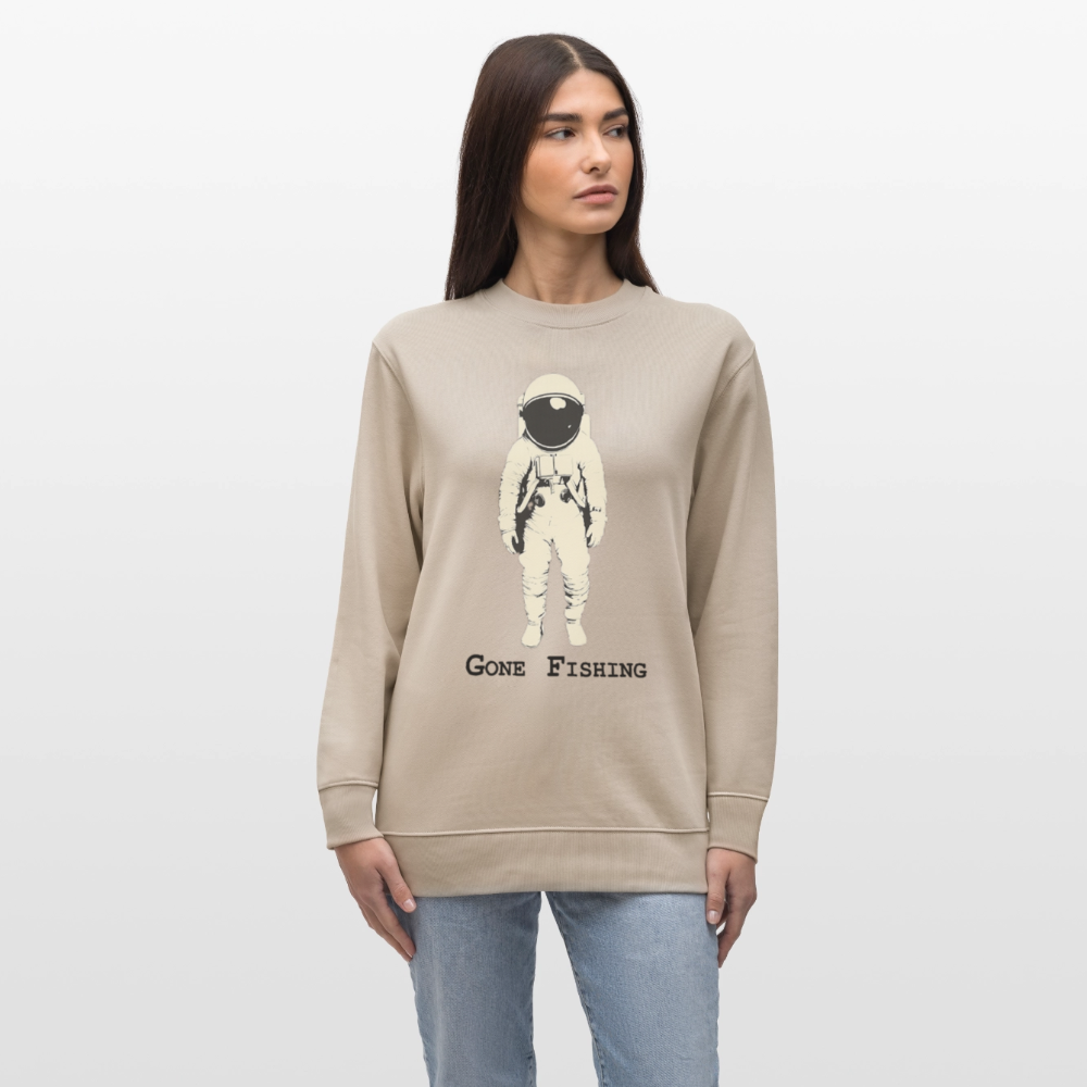 Drifting Beyond – Gone Fishing, Ekologisk sweatshirt CHANGER unisex från Stanley/Stella - beige