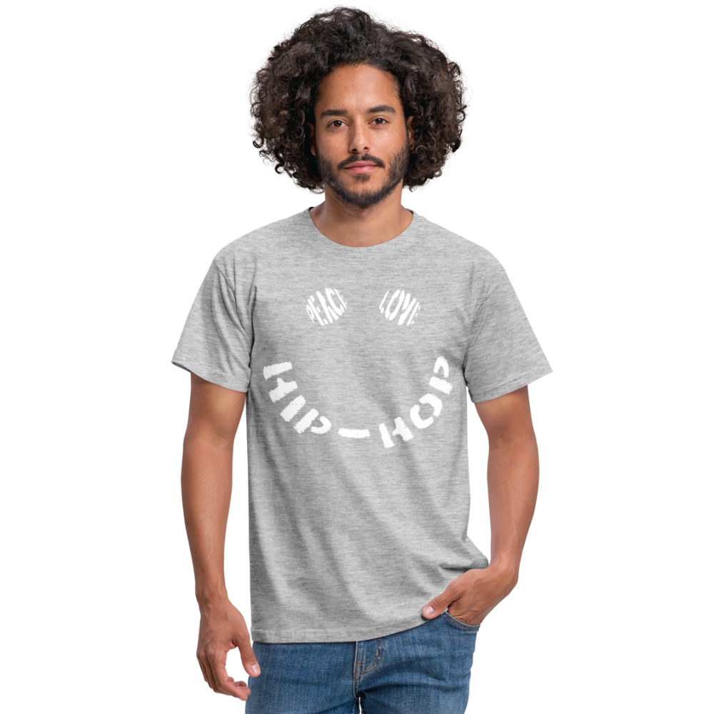 Peace, Love & Hip-Hop, T-shirt herr - gråmelerad