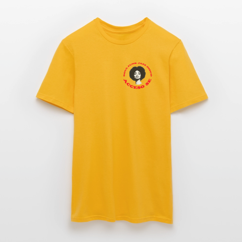 Where Music Lives – Powered by Acceso Family (small print), T-shirt unisex - gul