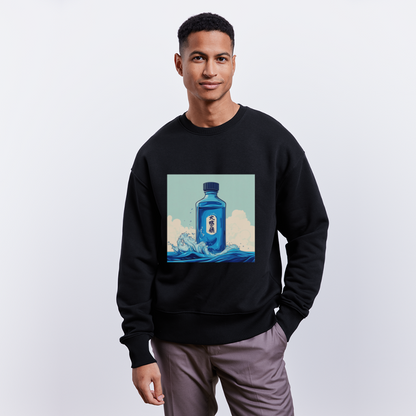 I Blått och Tystnad, Ekologisk oversizetröja RADDER unisex från Stanley/Stella - svart
