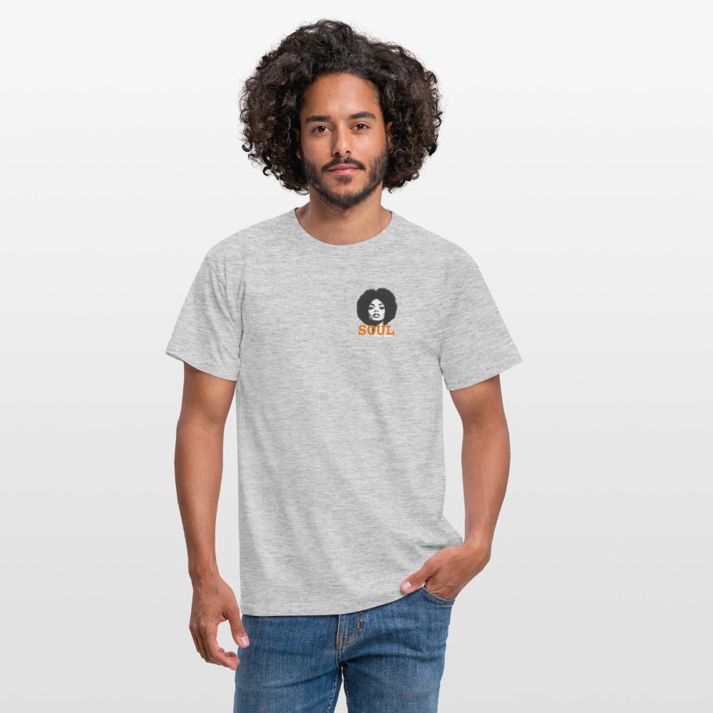 T-shirt unisex - Litet brösttryck - Litet brösttryck - gråmelerad