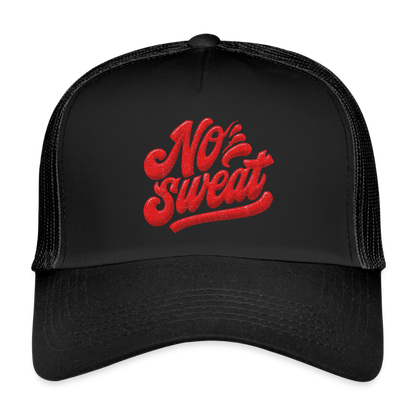 No Sweat, Trucker Cap - svart/svart
