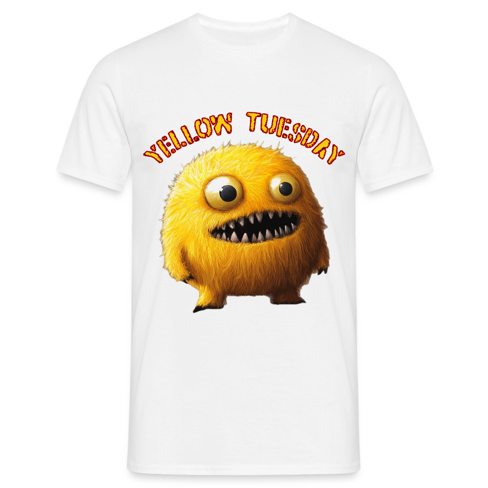 Yellow Tuesday – Funky, Not Blue, T-shirt herr - vit