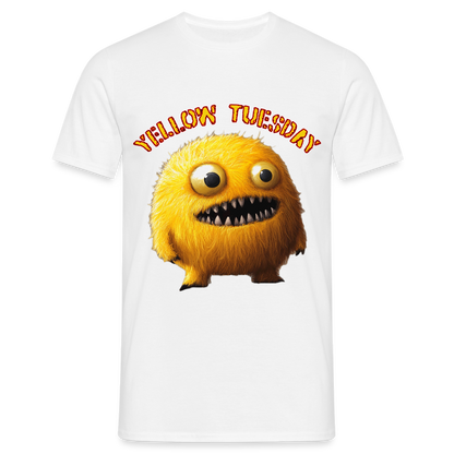 Yellow Tuesday – Funky, Not Blue, T-shirt herr - vit