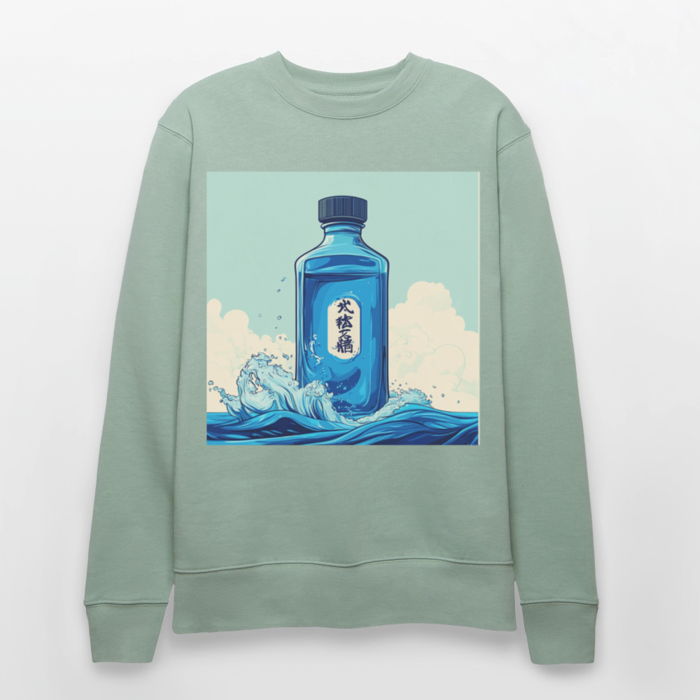 I Blått och Tystnad, Ekologisk sweatshirt CHANGER unisex från Stanley/Stella - ljus grågrön