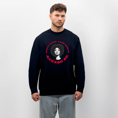 Where Music Lives – Powered by Acceso Family, Ekologisk sweatshirt CHANGER unisex från Stanley/Stella - marinblått