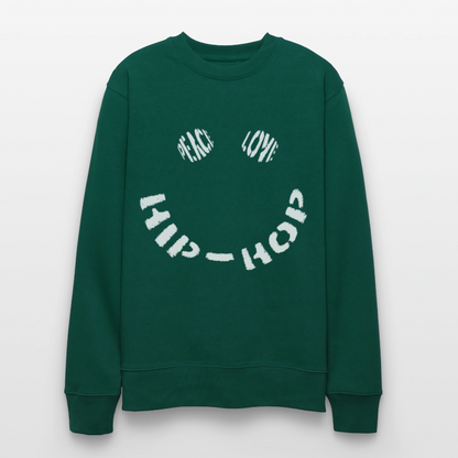 Peace, Love & Hip-Hop, Ekologisk sweatshirt CHANGER unisex från Stanley/Stella - skogsgrön