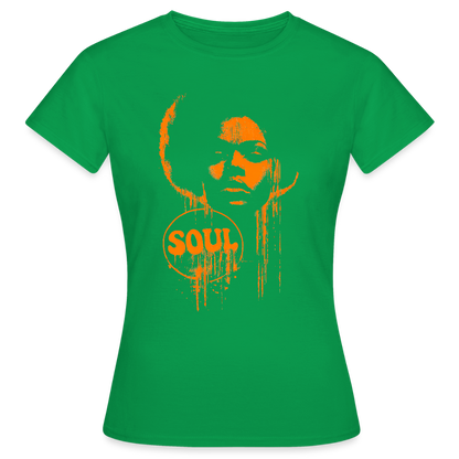 SOUL GLOW, T-shirt dam - kellygrön