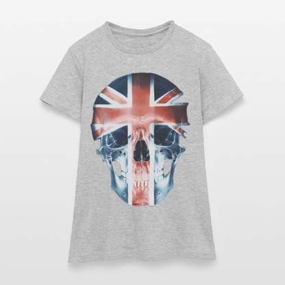 God Save the Skull, T-shirt dam - gråmelerad