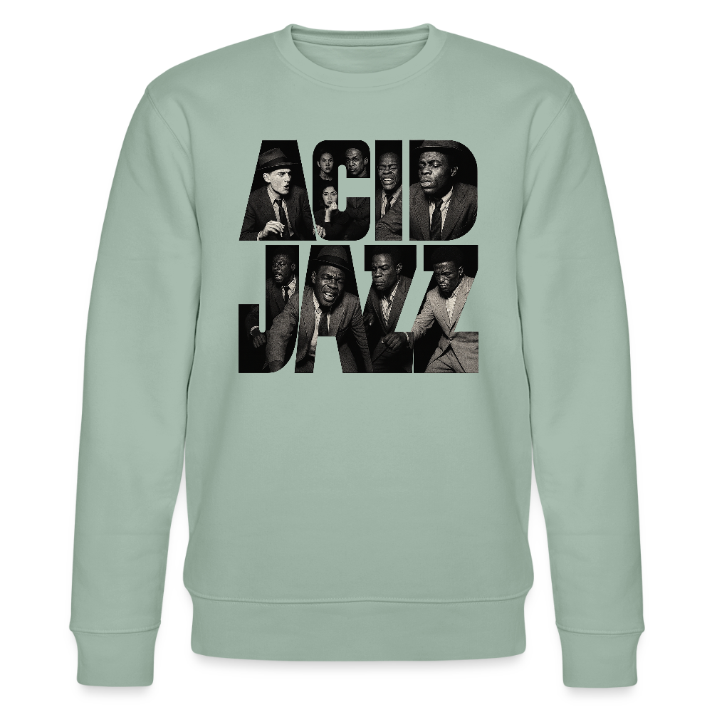 80s Club Jazzdance, Ekologisk sweatshirt CHANGER unisex från Stanley/Stella - ljus grågrön