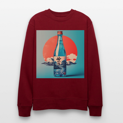 Stillhet i glas, Ekologisk sweatshirt CHANGER unisex från Stanley/Stella - vinröd