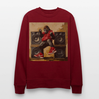 Stora Steg och Tunga Beats, Ekologisk sweatshirt CHANGER unisex från Stanley/Stella - vinröd