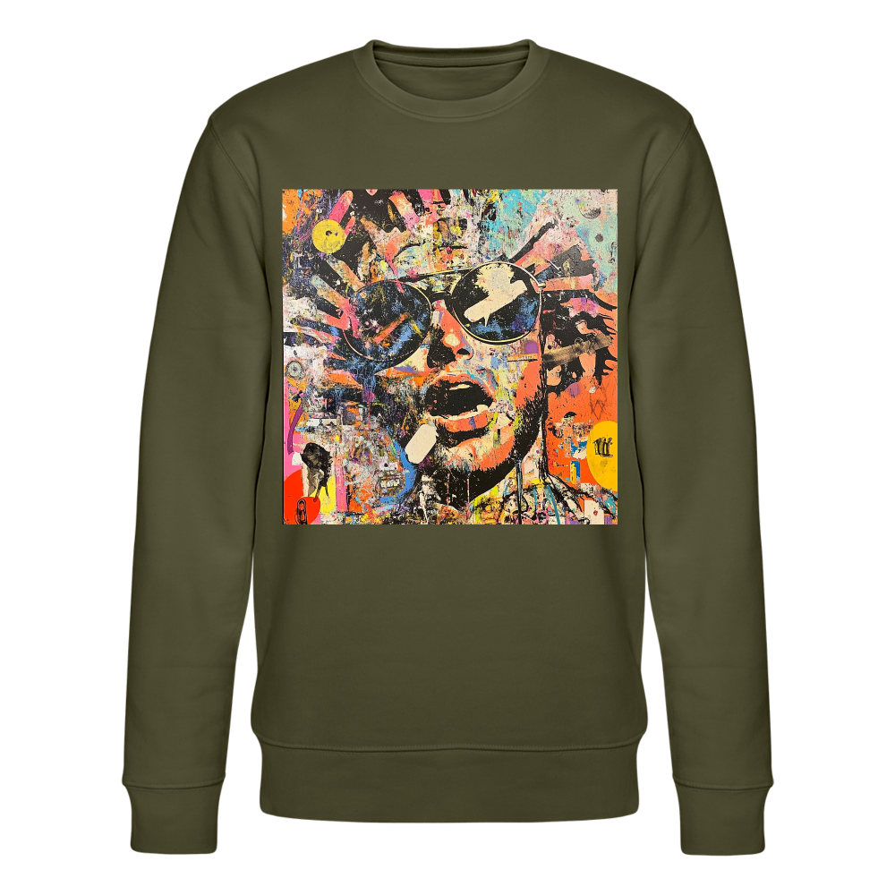 Cosmic Soul Groove, Ekologisk sweatshirt CHANGER unisex från Stanley/Stella - kaki