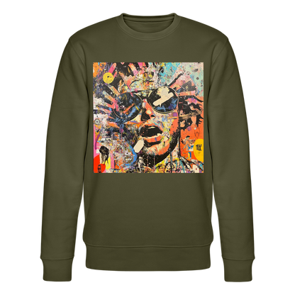 Cosmic Soul Groove, Ekologisk sweatshirt CHANGER unisex från Stanley/Stella - kaki