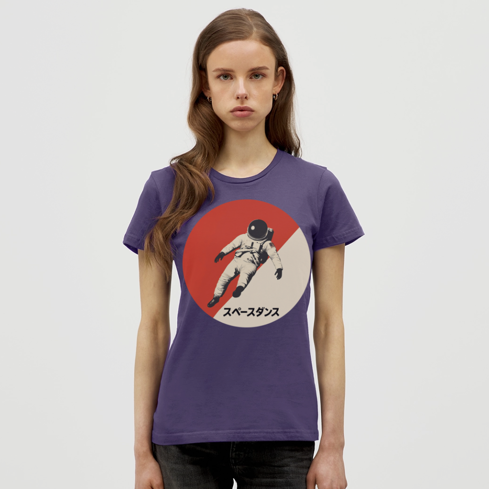 Space Dance, T-shirt dam - mörklila