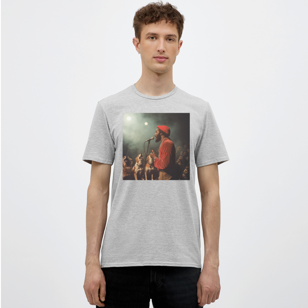 Howling at the Moon, T-shirt herr - gråmelerad