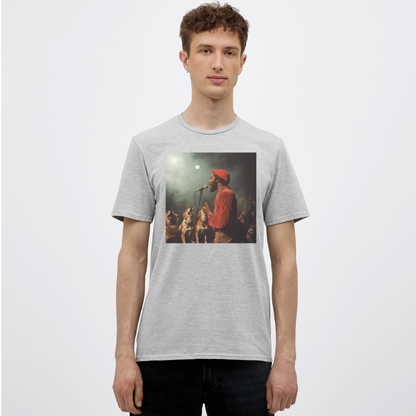 Howling at the Moon, T-shirt herr - gråmelerad